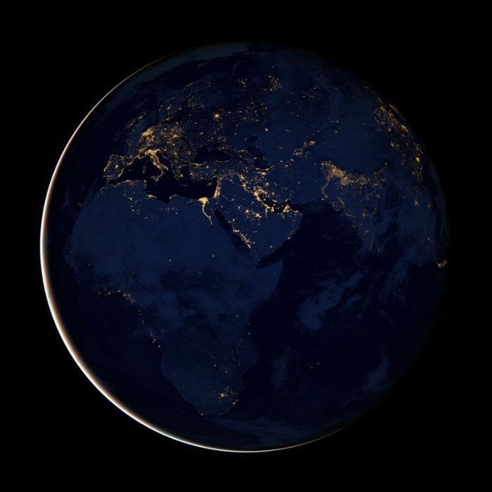 NASA Earth Observatory - Lights off in Africa