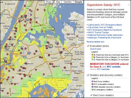 Sandy Crisis Map