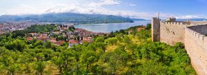 Vieilles ruines du château d'Ohrid, Macédoine