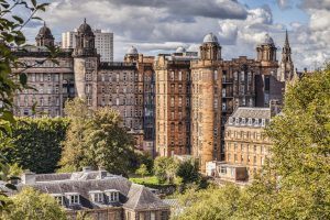 Glasgow Royal Infirmary, diseñada por Robert y James Adam, Glasgow, Escocia