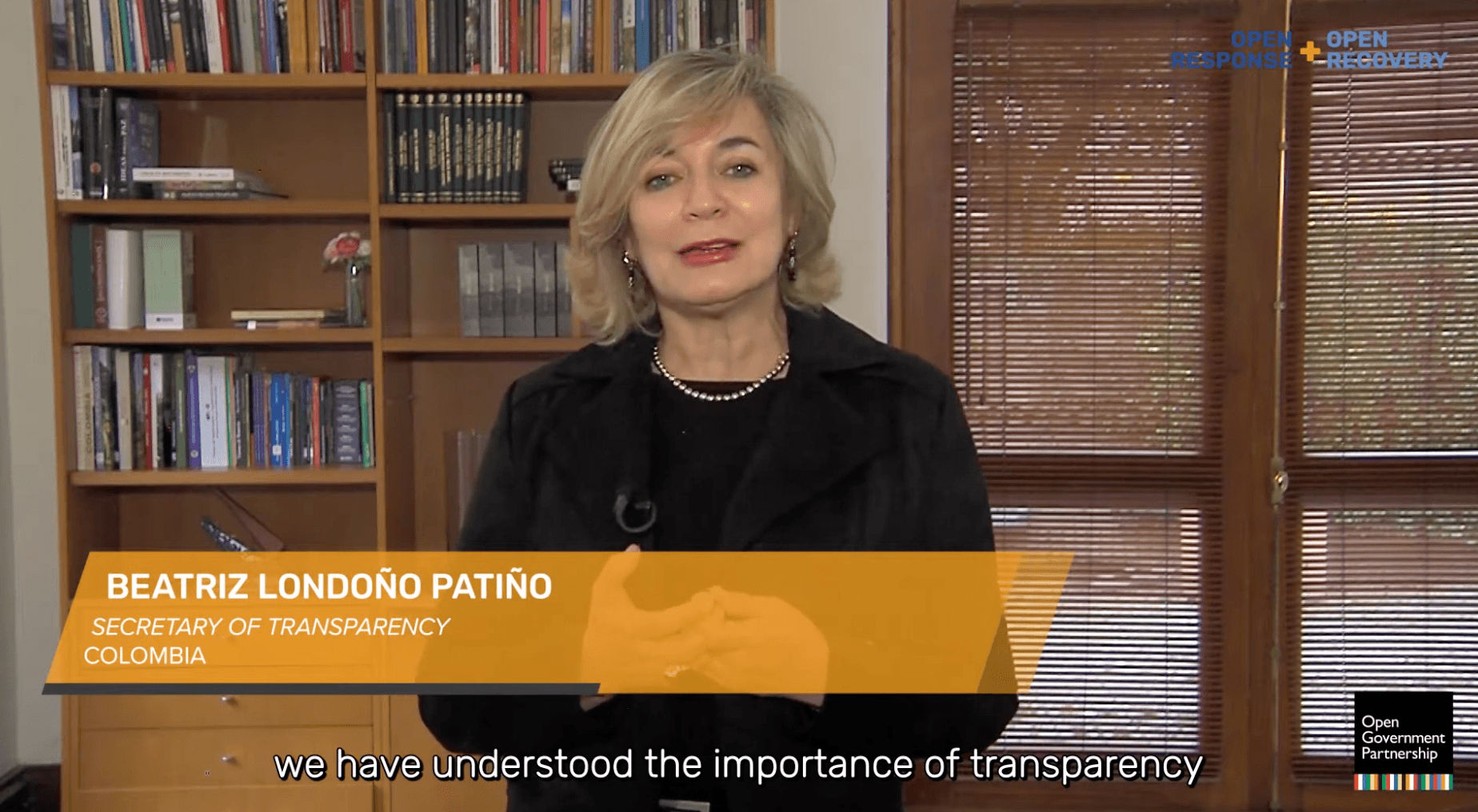 Respuesta Abierta + Recuperación Abierta: Secretaria General de Transparencia Beatriz Londoño