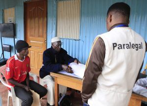 Community paralegals conduct outreach in the Mamusa community.