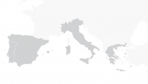 carte régionale de l'europe du sud