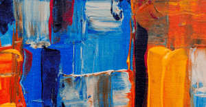 motif de peinture orange et bleu