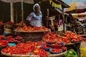 femme sur le marché