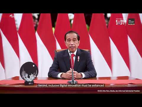 El presidente Joko Widodo habla en la Cumbre Global de OGP 2021